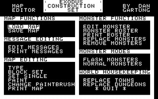 Ultima III - Exodus Construction Set Title Screen